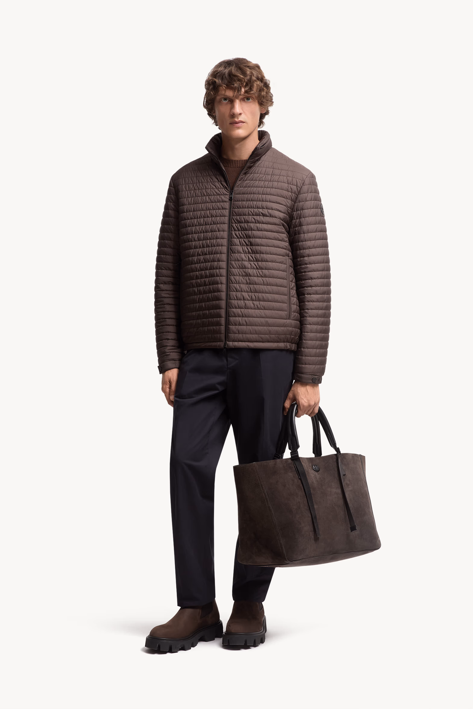 Myrrhe Short Down Jacket Men Brown Moncler 0